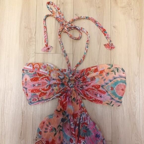 Misa Los Angeles Lorenzo Halter Jumpsuit Tile Print L NWT - Picture 8 of 15